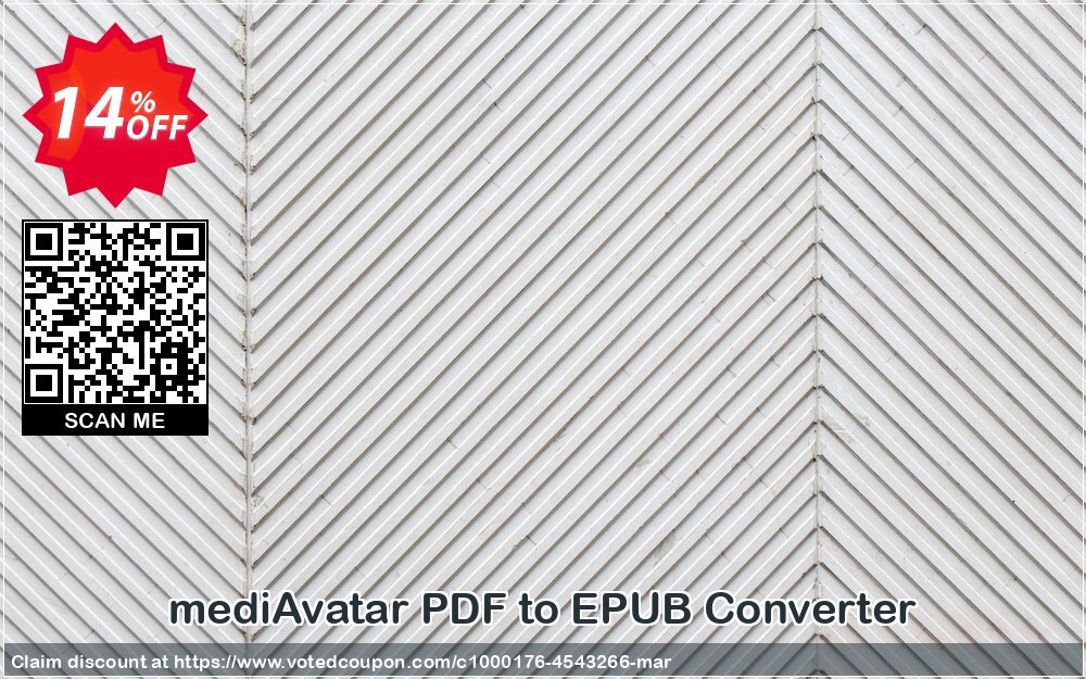 mediAvatar PDF to EPUB Converter Coupon, discount mediAvatar PDF to EPUB Converter marvelous discount code 2024. Promotion: marvelous discount code of mediAvatar PDF to EPUB Converter 2024