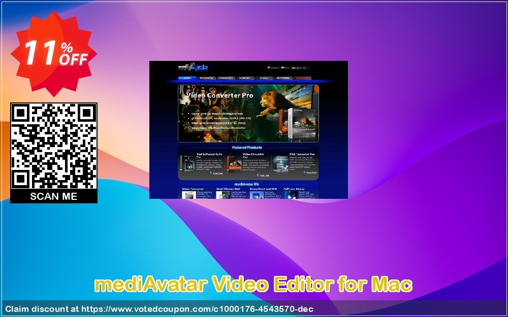 mediAvatar Video Editor for MAC Coupon, discount mediAvatar Video Editor for Mac super promotions code 2024. Promotion: super promotions code of mediAvatar Video Editor for Mac 2024