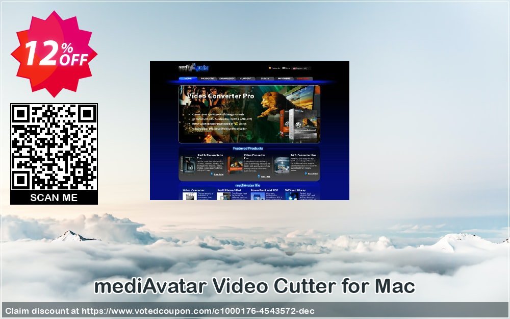 mediAvatar Video Cutter for MAC Coupon, discount mediAvatar Video Cutter for Mac big deals code 2024. Promotion: big deals code of mediAvatar Video Cutter for Mac 2024