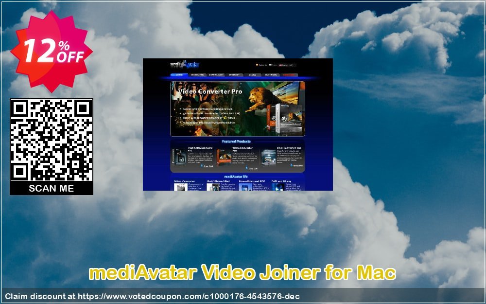 mediAvatar Video Joiner for MAC Coupon, discount mediAvatar Video Joiner for Mac awesome discounts code 2023. Promotion: awesome discounts code of mediAvatar Video Joiner for Mac 2023