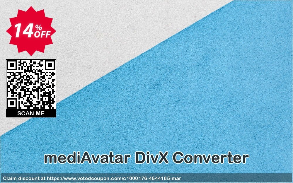 mediAvatar DivX Converter Coupon, discount mediAvatar DivX Converter excellent discounts code 2024. Promotion: excellent discounts code of mediAvatar DivX Converter 2024