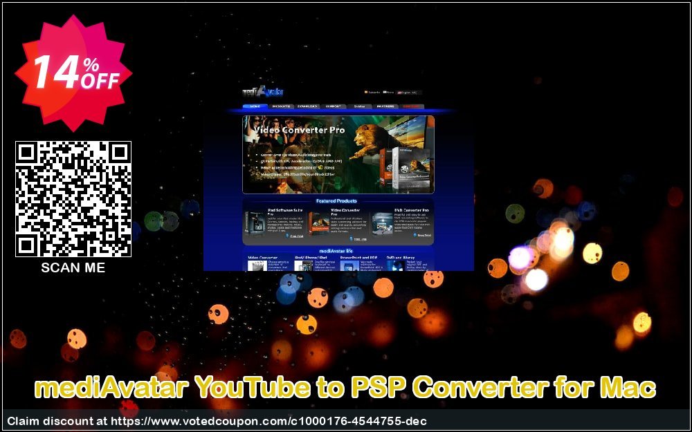 mediAvatar YouTube to PSP Converter for MAC Coupon, discount mediAvatar YouTube to PSP Converter for Mac stirring deals code 2024. Promotion: stirring deals code of mediAvatar YouTube to PSP Converter for Mac 2024