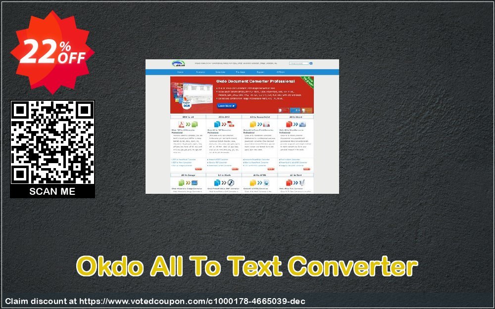 Okdo All To Text Converter Coupon, discount Okdo All To Text Converter awesome promo code 2024. Promotion: awesome promo code of Okdo All To Text Converter 2024