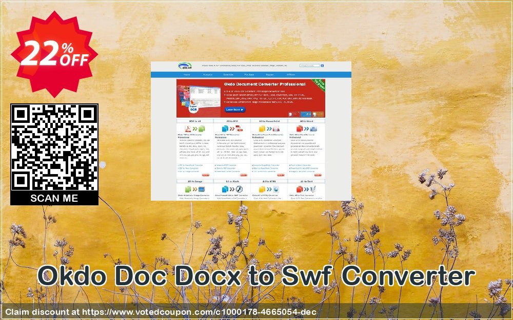 Okdo Doc Docx to Swf Converter Coupon, discount Okdo Doc Docx to Swf Converter awful discounts code 2024. Promotion: awful discounts code of Okdo Doc Docx to Swf Converter 2024