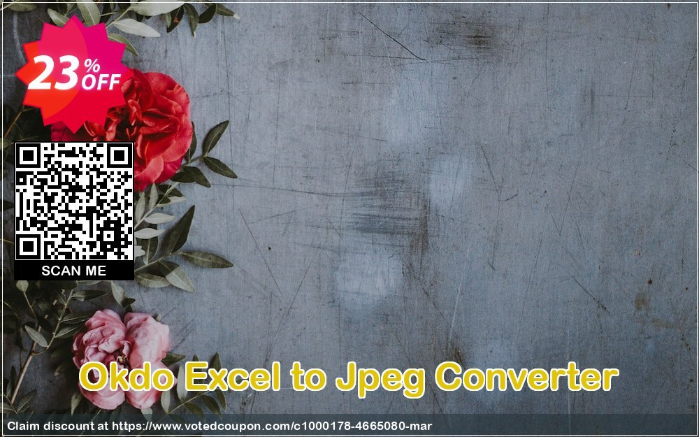 Okdo Excel to Jpeg Converter Coupon, discount Okdo Excel to Jpeg Converter best discount code 2024. Promotion: best discount code of Okdo Excel to Jpeg Converter 2024