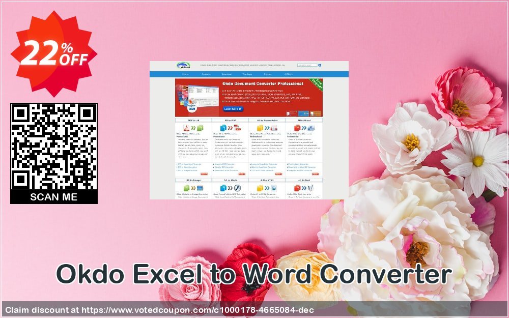 Okdo Excel to Word Converter Coupon, discount Okdo Excel to Word Converter exclusive sales code 2024. Promotion: exclusive sales code of Okdo Excel to Word Converter 2024
