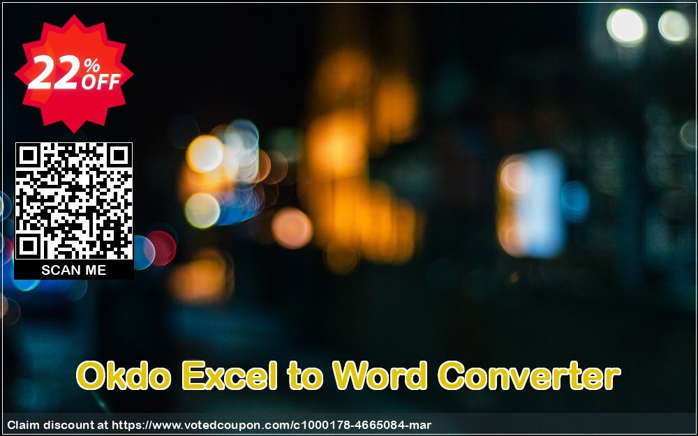 Okdo Excel to Word Converter Coupon, discount Okdo Excel to Word Converter exclusive sales code 2024. Promotion: exclusive sales code of Okdo Excel to Word Converter 2024