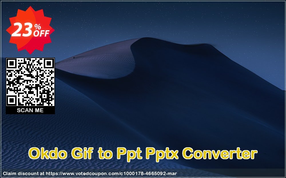 Okdo Gif to Ppt Pptx Converter Coupon, discount Okdo Gif to Ppt Pptx Converter impressive deals code 2024. Promotion: impressive deals code of Okdo Gif to Ppt Pptx Converter 2024