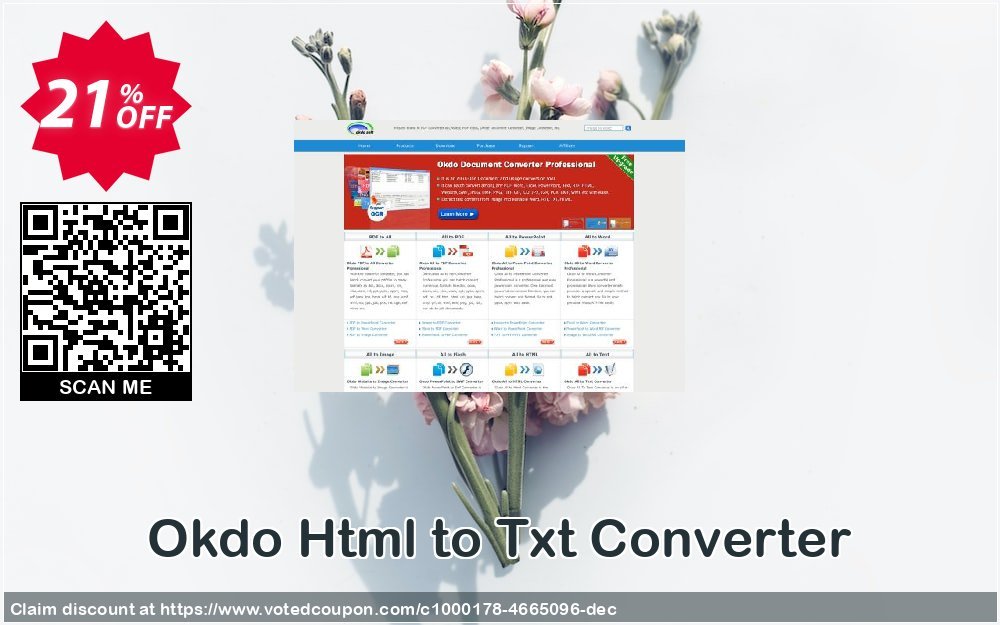 Okdo Html to Txt Converter Coupon, discount Okdo Html to Txt Converter excellent discounts code 2023. Promotion: excellent discounts code of Okdo Html to Txt Converter 2023