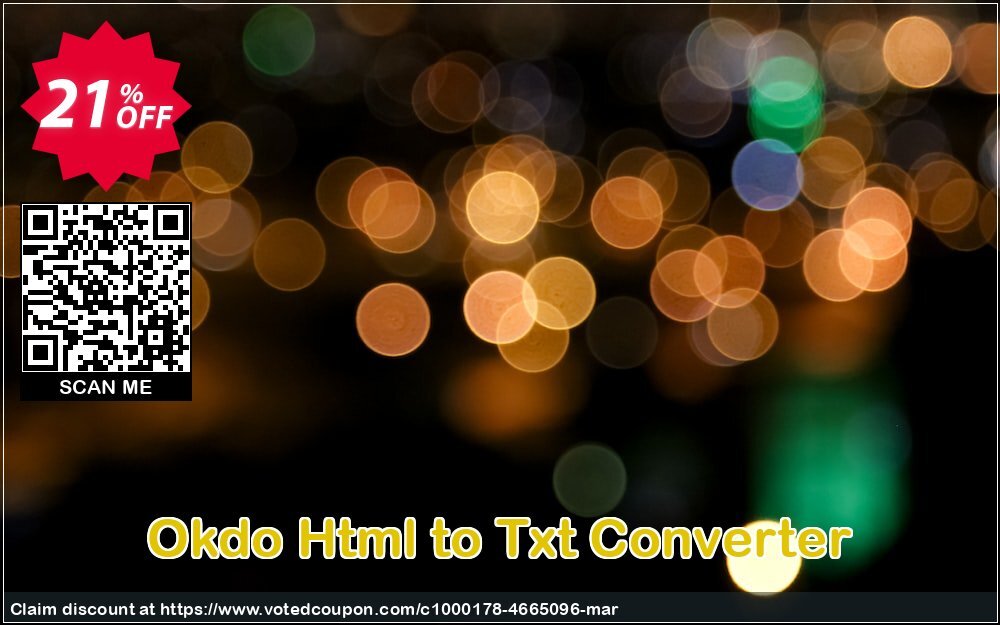 Okdo Html to Txt Converter Coupon, discount Okdo Html to Txt Converter excellent discounts code 2024. Promotion: excellent discounts code of Okdo Html to Txt Converter 2024