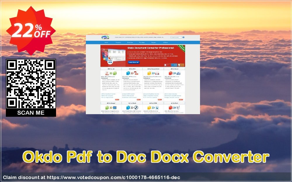 Okdo Pdf to Doc Docx Converter Coupon, discount Okdo Pdf to Doc Docx Converter formidable promo code 2024. Promotion: formidable promo code of Okdo Pdf to Doc Docx Converter 2024