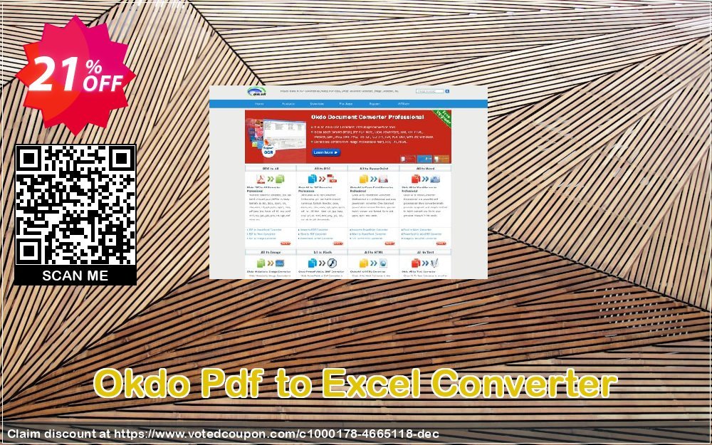 Okdo Pdf to Excel Converter Coupon, discount Okdo Pdf to Excel Converter dreaded promotions code 2024. Promotion: dreaded promotions code of Okdo Pdf to Excel Converter 2024