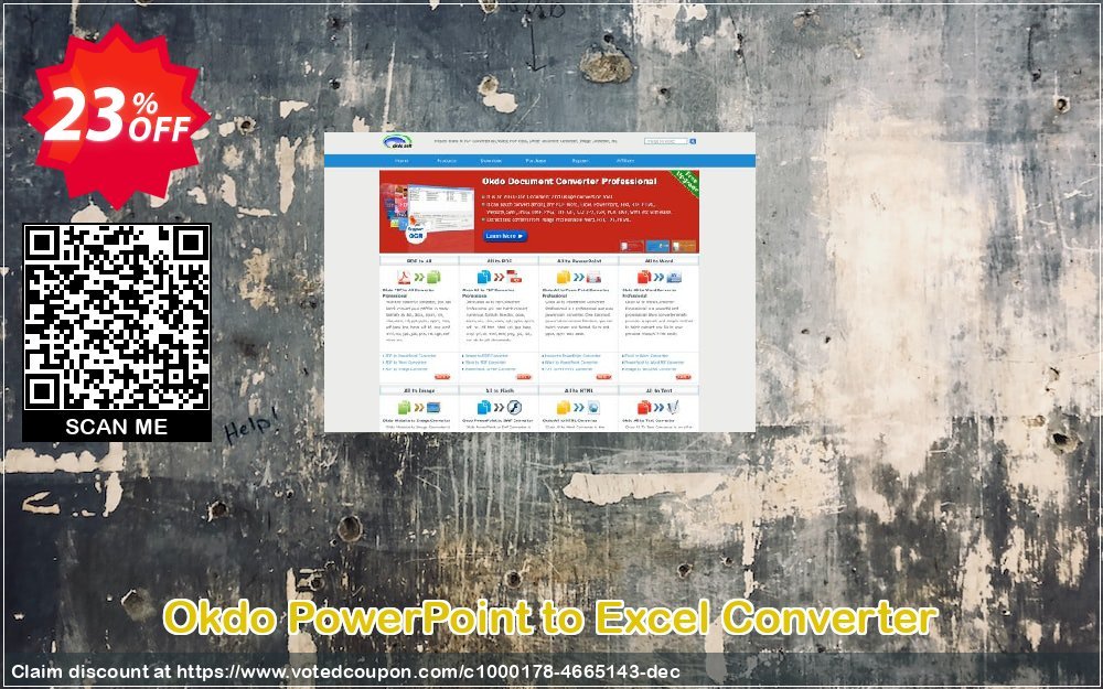 Okdo PowerPoint to Excel Converter Coupon, discount Okdo PowerPoint to Excel Converter marvelous discount code 2024. Promotion: marvelous discount code of Okdo PowerPoint to Excel Converter 2024