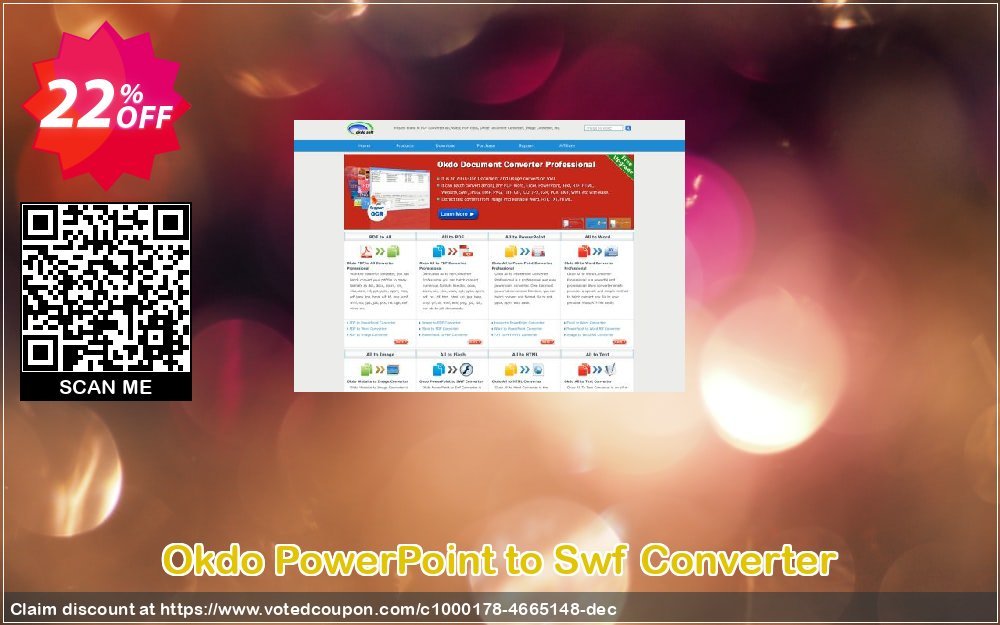 Okdo PowerPoint to Swf Converter Coupon, discount Okdo PowerPoint to Swf Converter super deals code 2024. Promotion: super deals code of Okdo PowerPoint to Swf Converter 2024