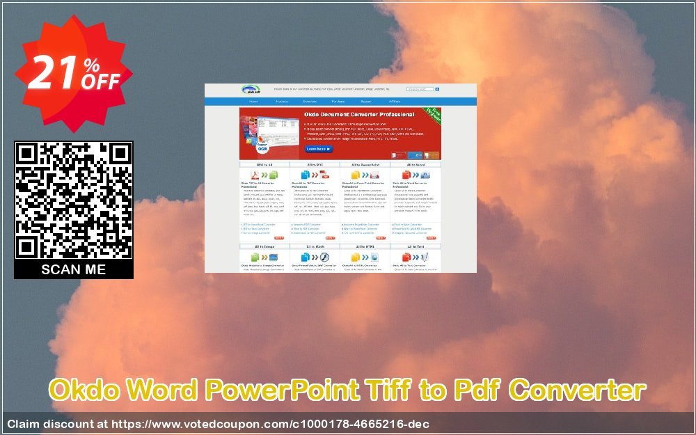 Okdo Word PowerPoint Tiff to Pdf Converter Coupon, discount Okdo Word PowerPoint Tiff to Pdf Converter amazing promotions code 2023. Promotion: amazing promotions code of Okdo Word PowerPoint Tiff to Pdf Converter 2023