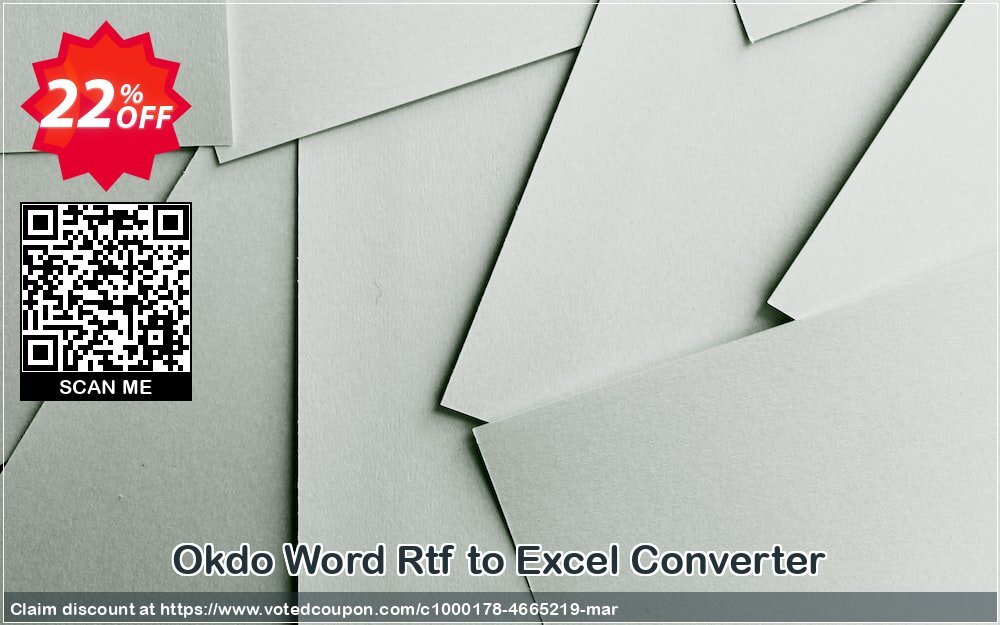 Okdo Word Rtf to Excel Converter Coupon Code Apr 2024, 22% OFF - VotedCoupon