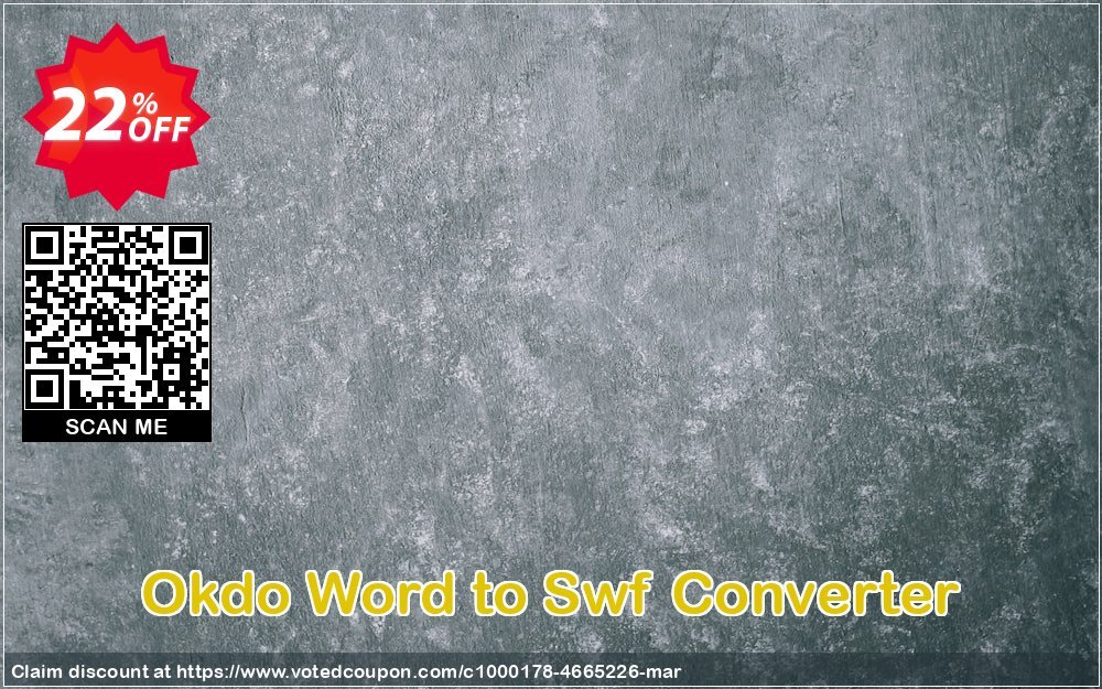 Okdo Word to Swf Converter Coupon, discount Okdo Word to Swf Converter stunning offer code 2024. Promotion: stunning offer code of Okdo Word to Swf Converter 2024