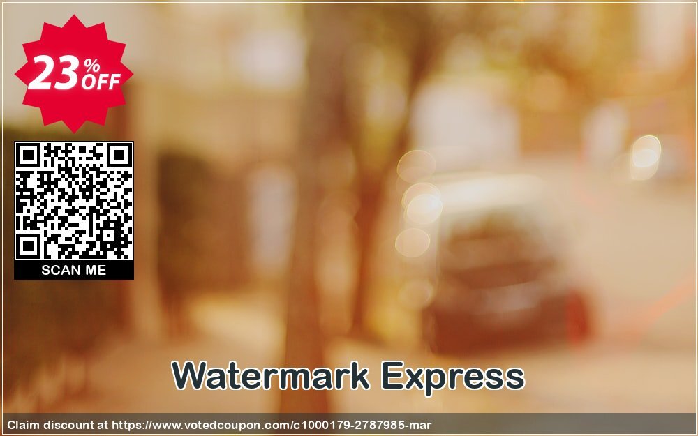 Watermark Express Coupon, discount 20% Off Discount. Promotion: awesome deals code of Watermark Express 2024