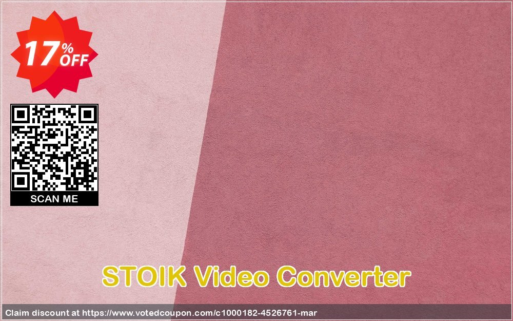 STOIK Video Converter Coupon, discount STOIK Promo. Promotion: special promo code of STOIK Video Converter 2024