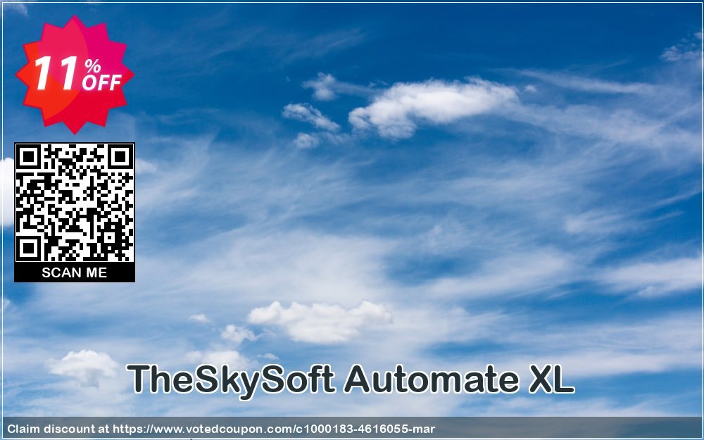 TheSkySoft Automate XL Coupon, discount 10%Discount. Promotion: stirring promotions code of Automate XL 2024