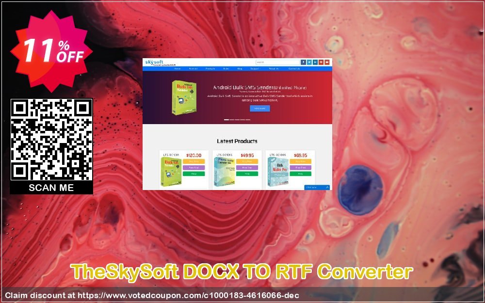 TheSkySoft DOCX TO RTF Converter Coupon, discount 10%Discount. Promotion: super discount code of DOCX TO RTF Converter 2024