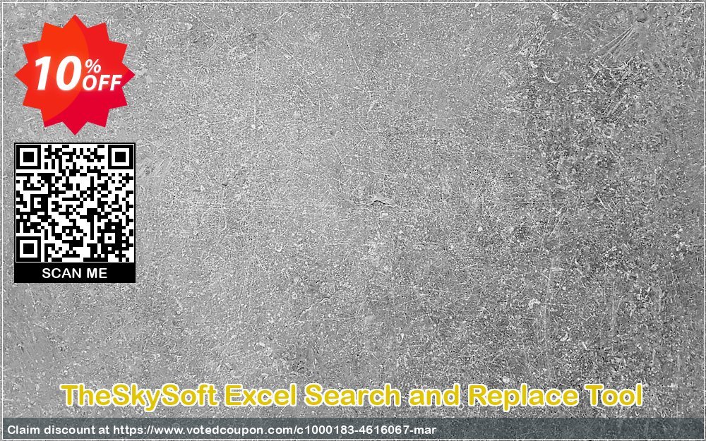 TheSkySoft Excel Search and Replace Tool Coupon, discount 10%Discount. Promotion: best promo code of Excel Search and Replace Tool 2024