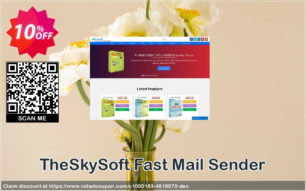 TheSkySoft Fast Mail Sender Coupon, discount 10%Discount. Promotion: special sales code of Fast Mail Sender 2024