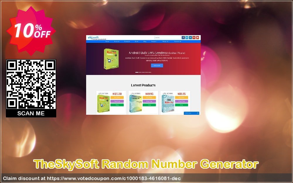 TheSkySoft Random Number Generator Coupon, discount 10%Discount. Promotion: fearsome promo code of Random Number Generator 2024