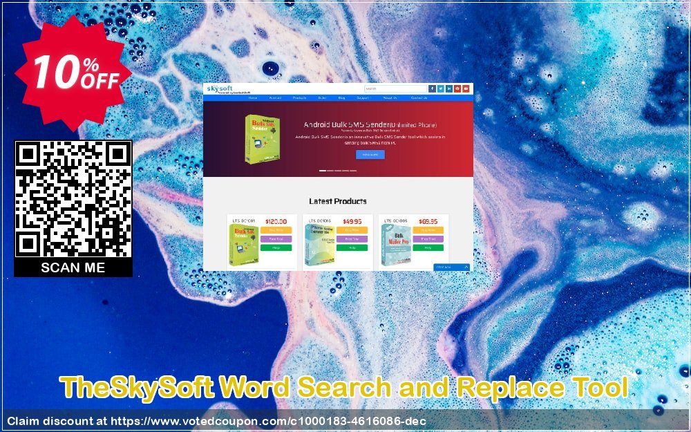 TheSkySoft Word Search and Replace Tool Coupon, discount 10%Discount. Promotion: awful offer code of Word Search and Replace Tool 2023