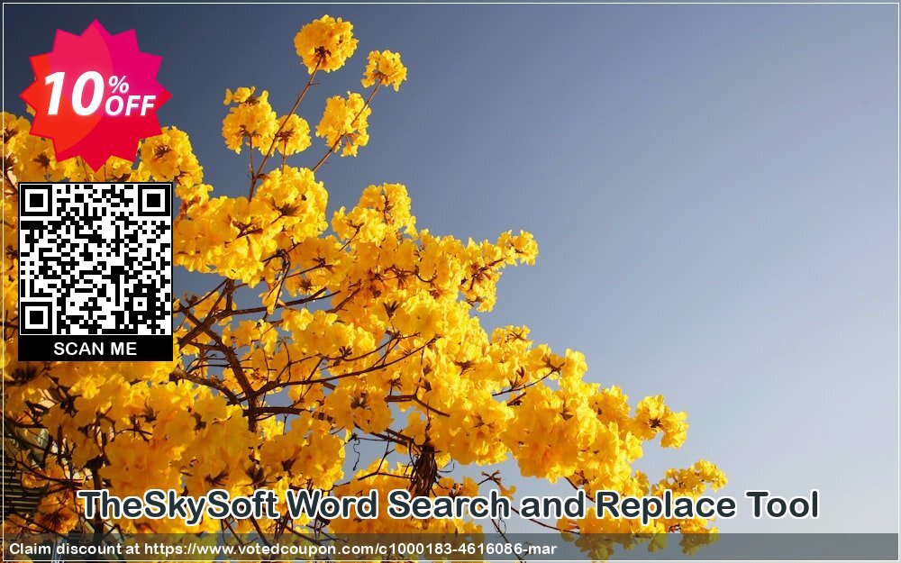 TheSkySoft Word Search and Replace Tool Coupon, discount 10%Discount. Promotion: awful offer code of Word Search and Replace Tool 2024