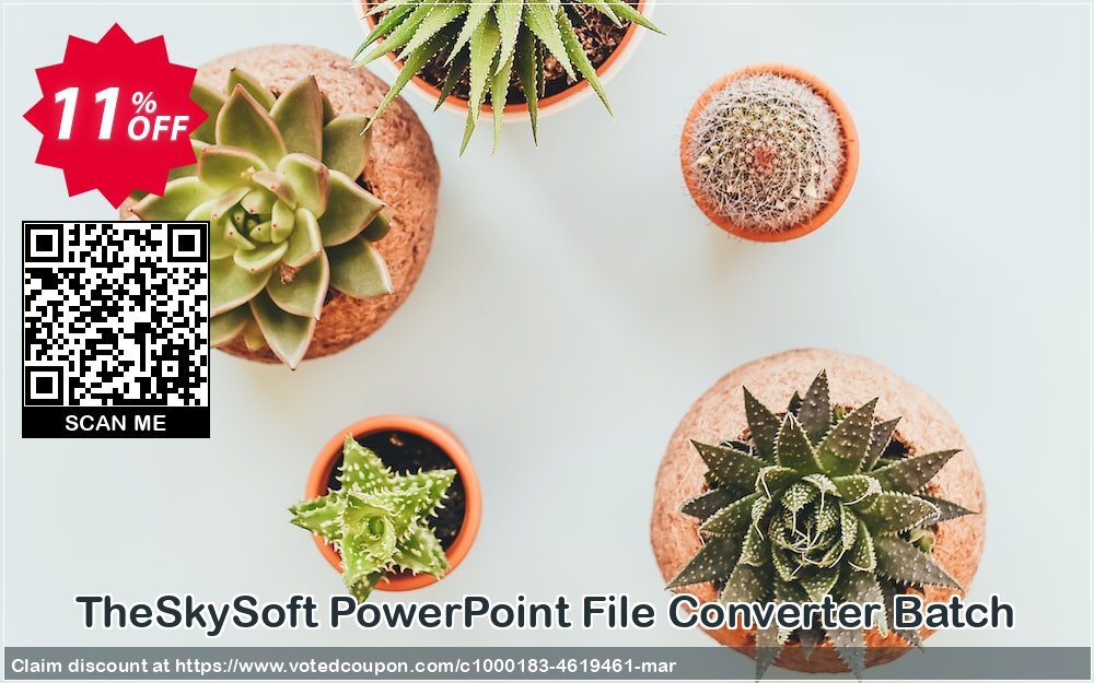 TheSkySoft PowerPoint File Converter Batch Coupon, discount 10%Discount. Promotion: formidable discount code of PowerPoint File Converter Batch 2024