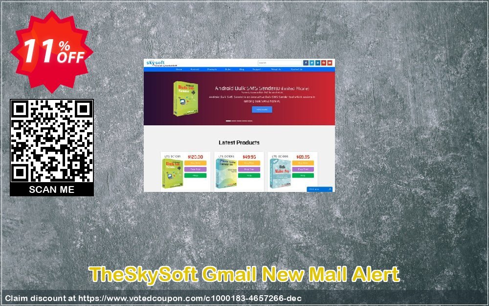 TheSkySoft Gmail New Mail Alert Coupon Code Apr 2024, 11% OFF - VotedCoupon