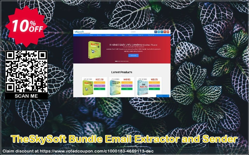 TheSkySoft Bundle Email Extractor and Sender Coupon, discount 10%Discount. Promotion: stunning promo code of Bundle Email Extractor and Sender 2024