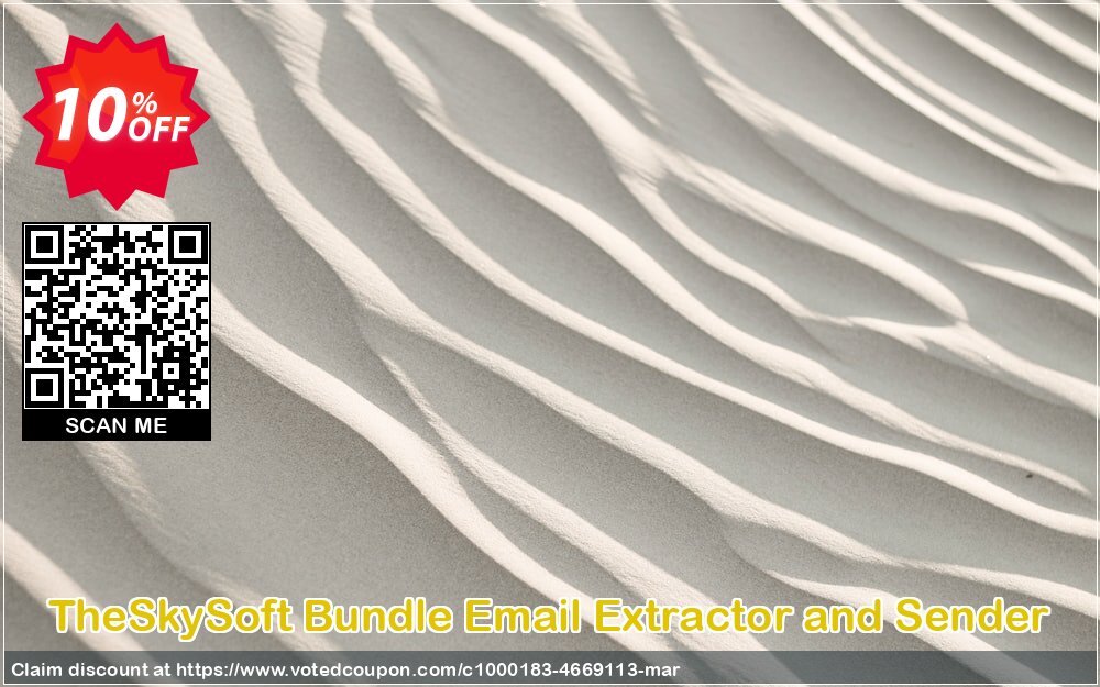 TheSkySoft Bundle Email Extractor and Sender Coupon, discount 10%Discount. Promotion: stunning promo code of Bundle Email Extractor and Sender 2024