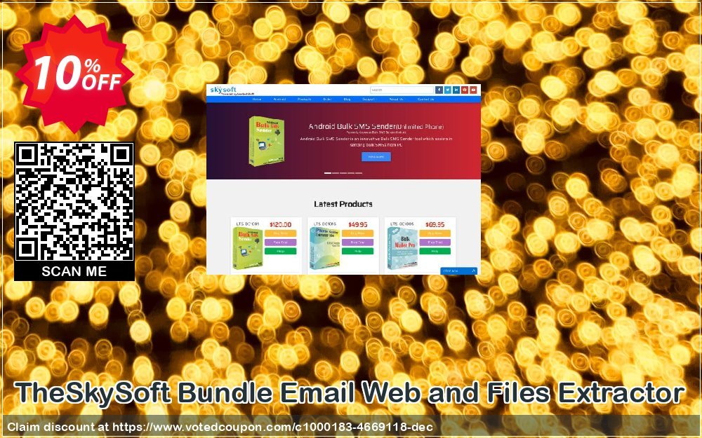 TheSkySoft Bundle Email Web and Files Extractor Coupon, discount 10%Discount. Promotion: formidable offer code of Bundle Email Web and Files Extractor 2024