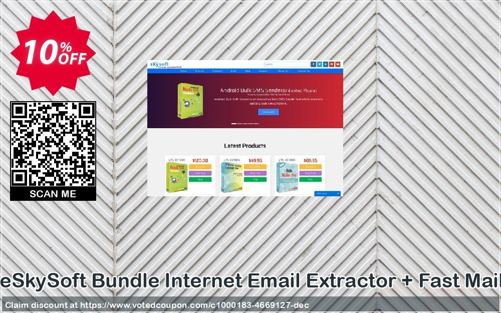 TheSkySoft Bundle Internet Email Extractor + Fast Mailer Coupon, discount 10%Discount. Promotion: super promo code of Bundle Internet Email Extractor + Fast Mailer 2023