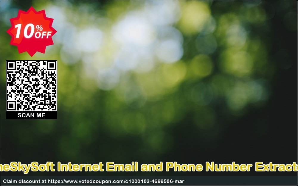 TheSkySoft Internet Email and Phone Number Extractor Coupon, discount 10%Discount. Promotion: wonderful promotions code of Internet Email and Phone Number Extractor 2024