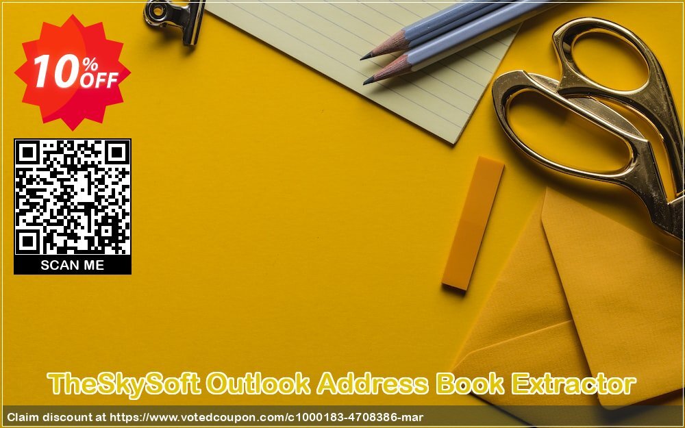 TheSkySoft Outlook Address Book Extractor Coupon, discount 10%Discount. Promotion: awful sales code of Outlook Address Book Extractor 2024