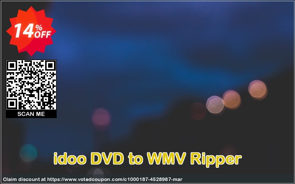 idoo DVD to WMV Ripper Coupon, discount idoo DVD to WMV Ripper amazing promo code 2024. Promotion: amazing promo code of idoo DVD to WMV Ripper 2024