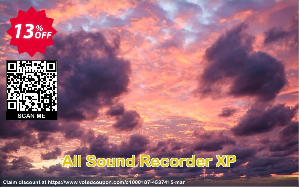 All Sound Recorder XP Coupon, discount All Sound Recorder XP stunning promo code 2024. Promotion: stunning promo code of All Sound Recorder XP 2024