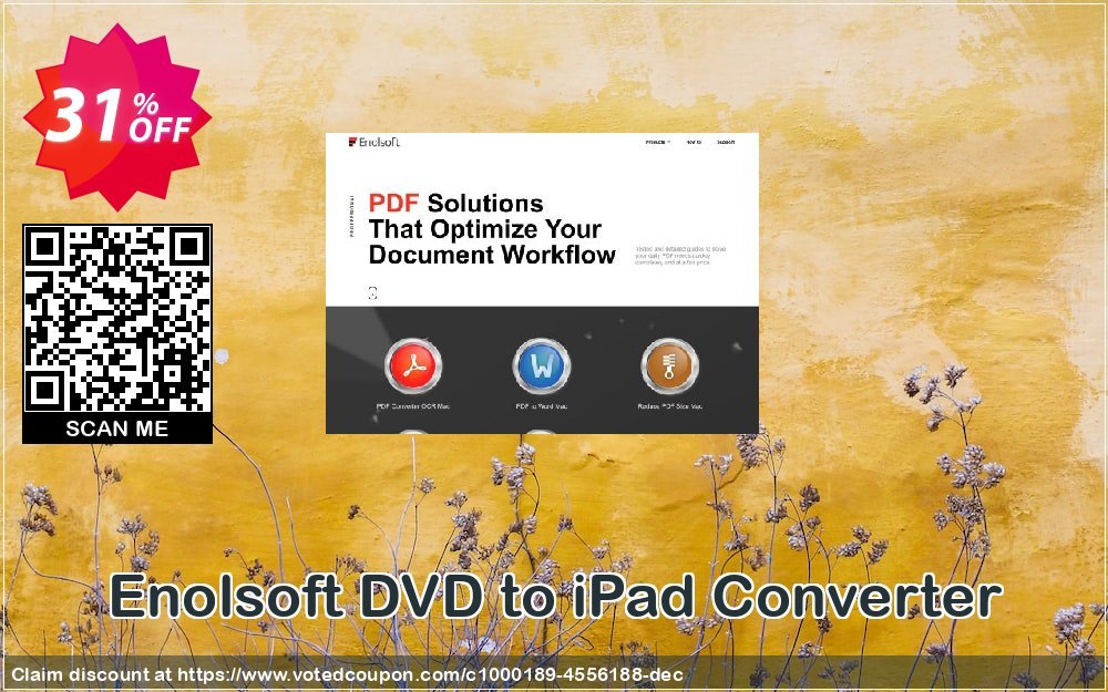 Enolsoft DVD to iPad Converter Coupon, discount Enolsoft DVD to iPad Converter formidable discount code 2023. Promotion: formidable discount code of Enolsoft DVD to iPad Converter 2023