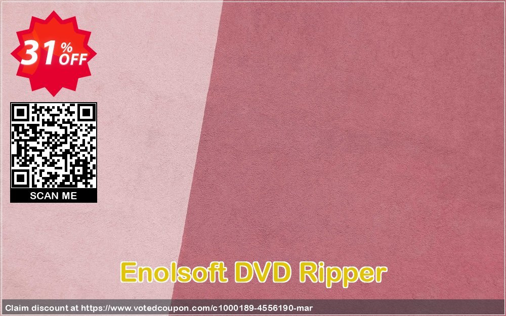 Enolsoft DVD Ripper Coupon, discount Enolsoft DVD Ripper dreaded discounts code 2024. Promotion: dreaded discounts code of Enolsoft DVD Ripper 2024