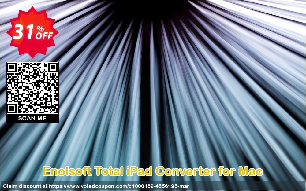 Enolsoft Total iPad Converter for MAC Coupon, discount Enolsoft Total iPad Converter for Mac awful discount code 2024. Promotion: awful discount code of Enolsoft Total iPad Converter for Mac 2024