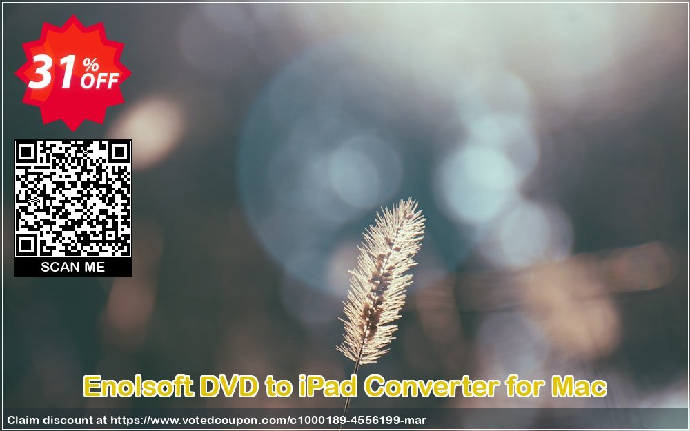 Enolsoft DVD to iPad Converter for MAC Coupon, discount Enolsoft DVD to iPad Converter for Mac big sales code 2024. Promotion: big sales code of Enolsoft DVD to iPad Converter for Mac 2024