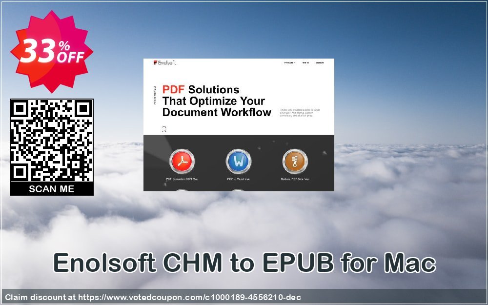 Enolsoft CHM to EPUB for MAC Coupon, discount Enolsoft CHM to EPUB for Mac impressive promo code 2023. Promotion: impressive promo code of Enolsoft CHM to EPUB for Mac 2023