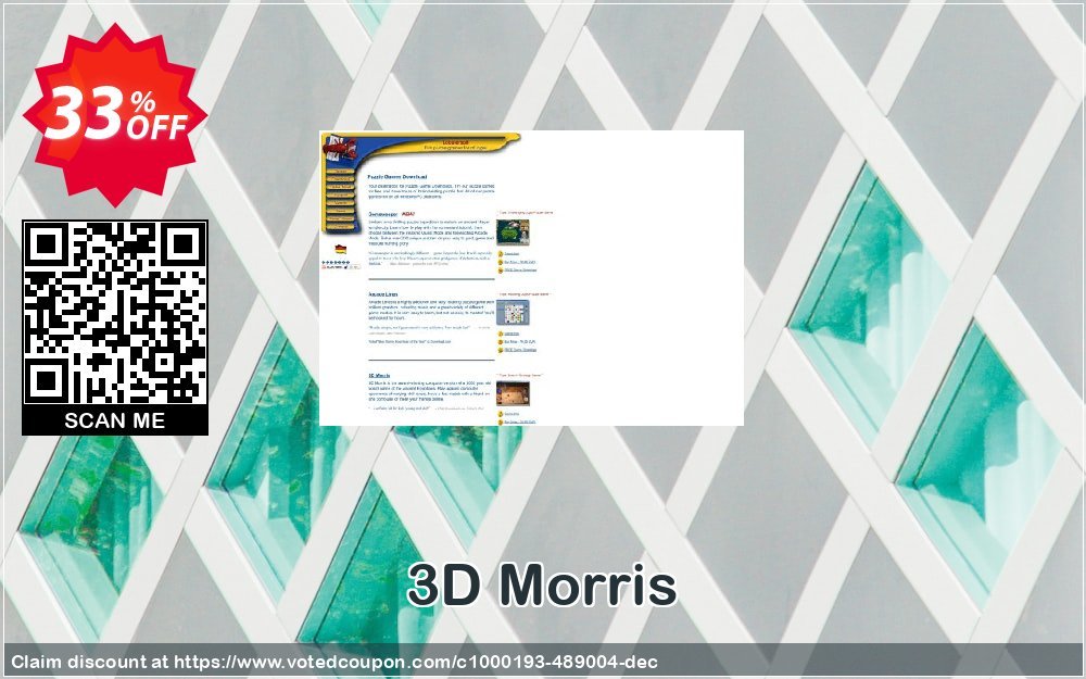 3D Morris Coupon, discount Affiliates 30% off. Promotion: impressive offer code of 3D Morris 2023