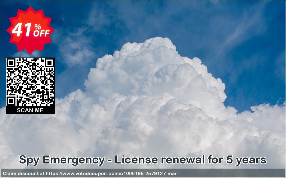 Spy Emergency - Plan renewal for 5 years Coupon, discount Spy Emergency - License renewal for 5 years imposing offer code 2024. Promotion: imposing offer code of Spy Emergency - License renewal for 5 years 2024