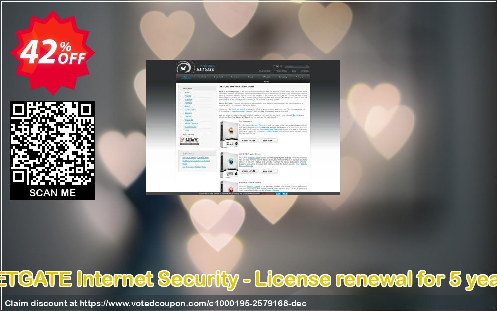 NETGATE Internet Security - Plan renewal for 5 years Coupon, discount NETGATE Internet Security - License renewal for 5 years awesome deals code 2023. Promotion: awesome deals code of NETGATE Internet Security - License renewal for 5 years 2023
