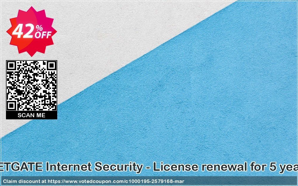 NETGATE Internet Security - Plan renewal for 5 years Coupon, discount NETGATE Internet Security - License renewal for 5 years awesome deals code 2024. Promotion: awesome deals code of NETGATE Internet Security - License renewal for 5 years 2024