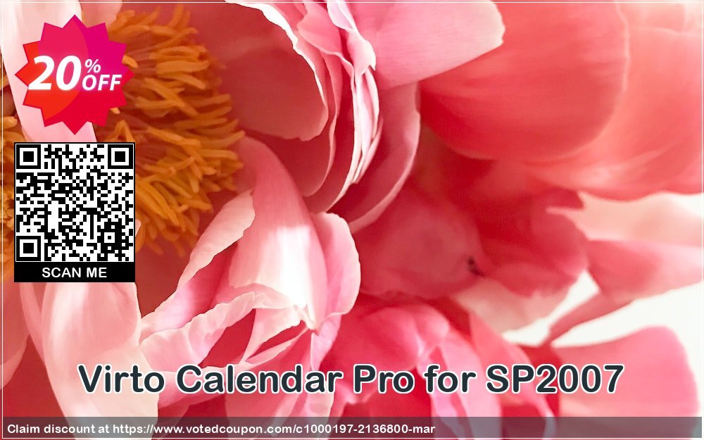 Virto Calendar Pro for SP2007 Coupon, discount Virto Calendar Pro for SP2007 wondrous promo code 2024. Promotion: wondrous promo code of Virto Calendar Pro for SP2007 2024